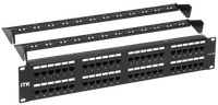 ITK 2U патч-панель кат. 5Е UTP 48 портов (Dual) с кабельным органайзером