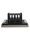 FORTE&PIANO Выключатель 2-клавишный проходной с индикацией 10А FP508 сталь IEK4