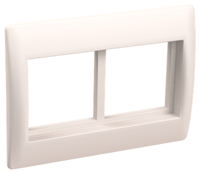 PRIMER Рамка и суппорт на 4 модуля 75мм для кабель-каналов 100х40 и 100х60 белый IEK