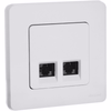 INSPIRIA Розетка компьютерная двойная RJ45 категория 5Е UTP белый2
