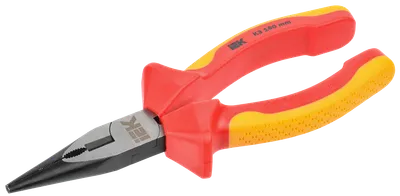 K3 (Expert) series thin nose pliers are designed for electrical installation work under voltage up to 1000V. Used for curly bending / cutting wire during installation work. The conical shape of the jaws makes it possible to bend with different radii. 
Pliers are designed for precise work in hard-to-reach places.