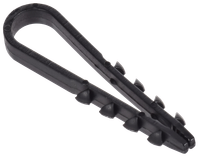 Дюбель-хомут 5х10мм для круглого кабеля нейлон черный (100шт/упак) GENERICA