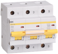 KARAT Автоматический выключатель ВА47-100 3P D 40А 10кА IEK