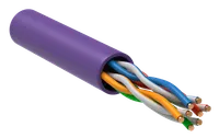ITK Витая пара U/UTP кат.5E 4х2х24AWG solid LSZH нг(А)-HF фиолетовый (305м)