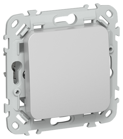 FLITE Выключатель 1-клавишный проходной 10А ВС61-1-0-ФлА алюминий IEK