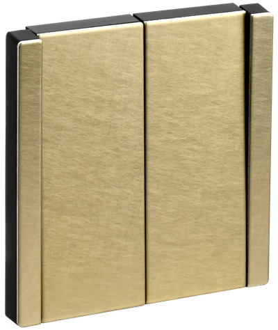 FORTE&PIANO Выключатель 2-клавишный 10А FP605M металл шампань IEK