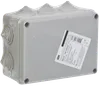 Коробка распаячная КМ41241 для открытой проводки 150х110х70мм IP44 10 гермовводов серая IEK1