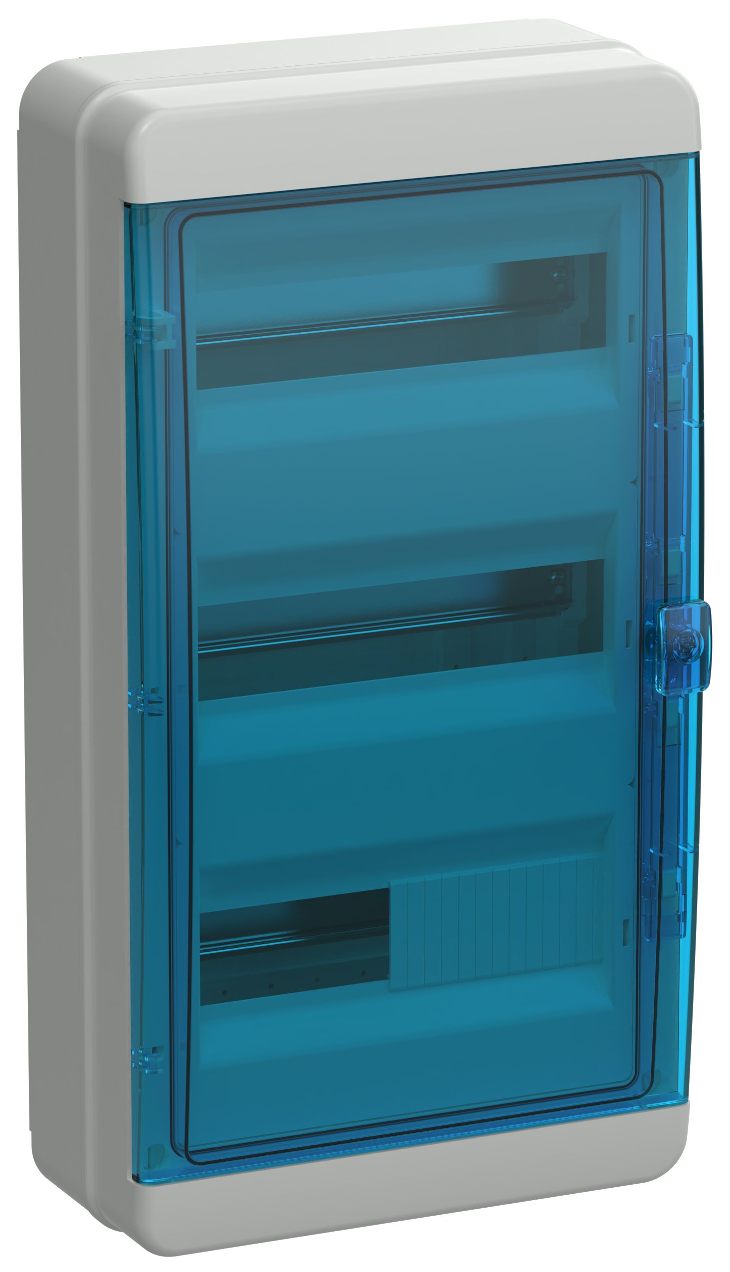 TEKFOR Корпус пластиковый КМПн-36 IP65 синяя прозрачная дверь IEK (TF5-KP72-N-36-65-K03-K07)
