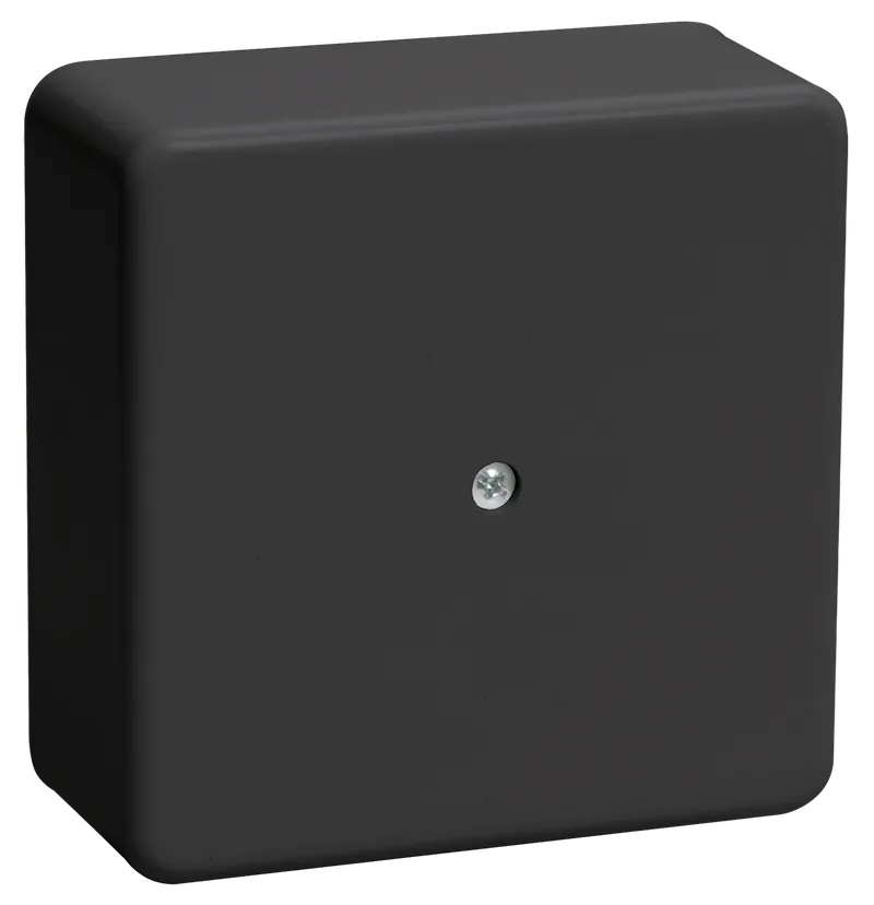 KM soldering box for open wiring 100x100x29mm (6 terminals 6mm2) black (RAL 9005) IEK
