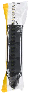 Розетка (колодка) 3-местная РБ33-1-0м с защитными крышками IP44 ОМЕГА каучук IEK1