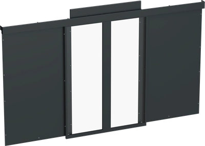 ITK by ZPAS Дверь раздвижная изолированного коридора для шкафов 47U 1200мм на ножках черная (2шт/компл) РФ