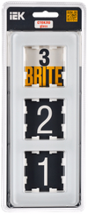 BRITE Рамка 3-местная РУ-3-2-Бр стекло белый RE IEK1