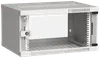 ITK Шкаф настенный LINEA WE 6U 600х450мм дверь стекло серый0