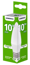 Лампа светодиодная C35 свеча 10Вт 230В 4000К E27 GENERICA1