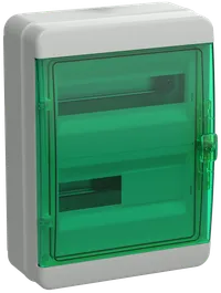 TEKFOR Корпус пластиковый КМПн-24 IP65 зеленая прозрачная дверь IEK