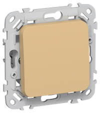 FLITE Выключатель 1-клавишный кнопочный проходной 10А ВС61-2-0-ФлШм шамуа IEK