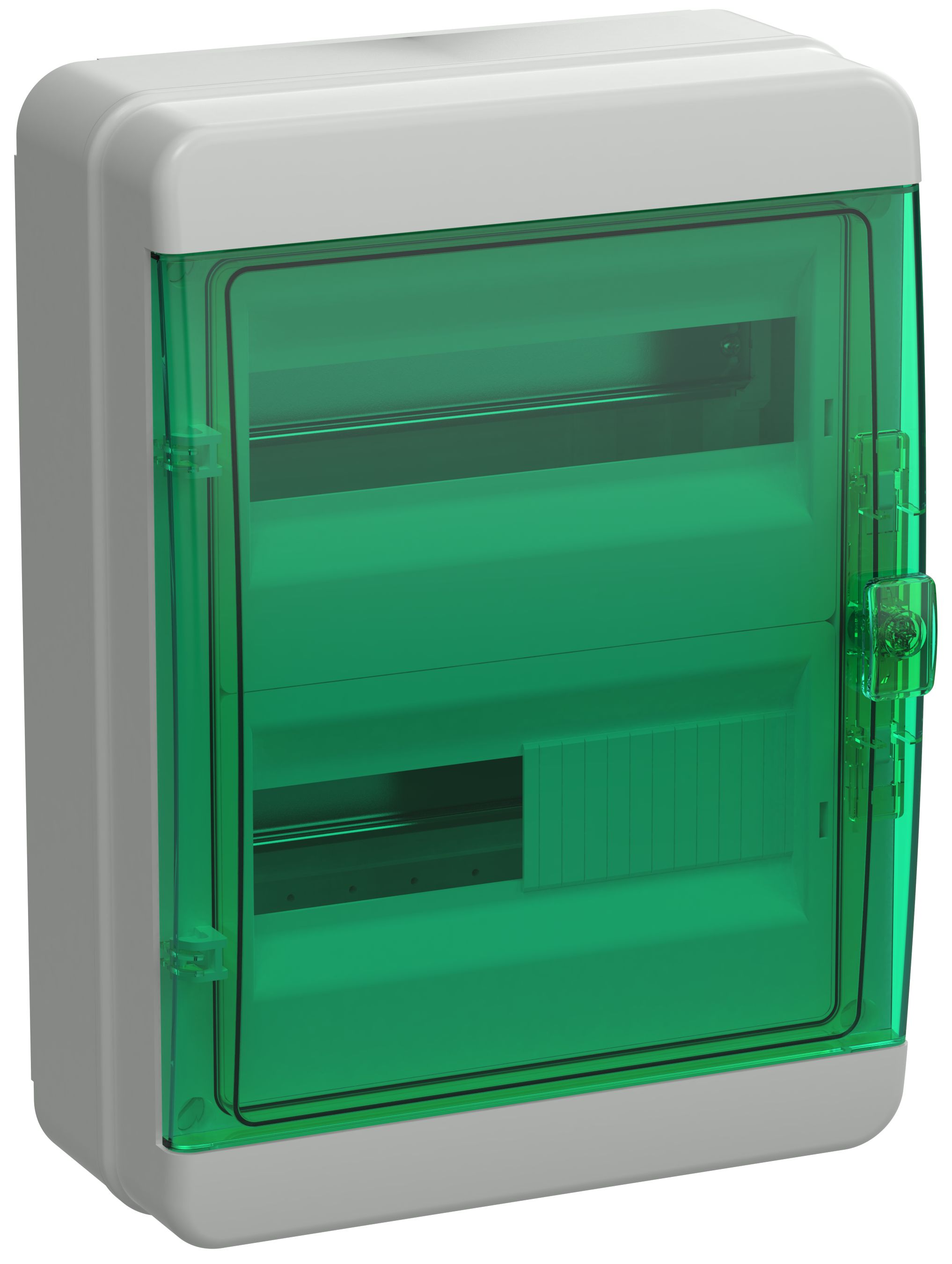TEKFOR Корпус пластиковый КМПн-24 IP65 зеленая прозрачная дверь IEK (TF5-KP72-N-24-65-K03-K06)
