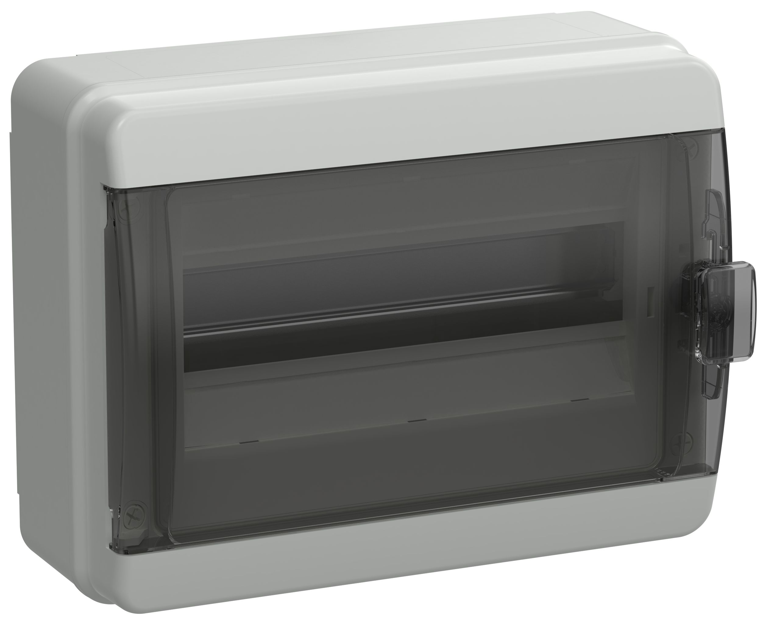 TEKFOR Корпус пластиковый КМПн-12 IP65 черная прозрачная дверь IEK (TF5-KP72-N-12-65-K03-K02)