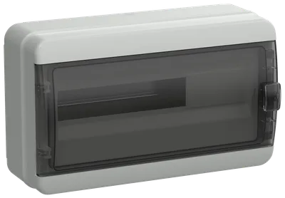 TEKFOR Корпус пластиковый КМПн-18 IP65 черная прозрачная дверь IEK