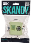 SKANDY Розетка двойная TV+RJ45 кат.6 SK-A15G мятный IEK1