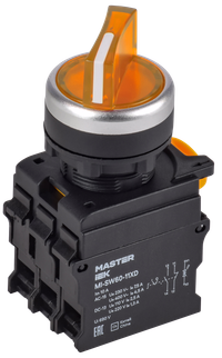 Illuminated switch 2 positions 1NO+1NC yellow MASTER IEK