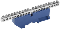 Шина N "ноль" на DIN-изоляторе с никелевым покрытием ШНИ-6х9-20-Д-С IEK