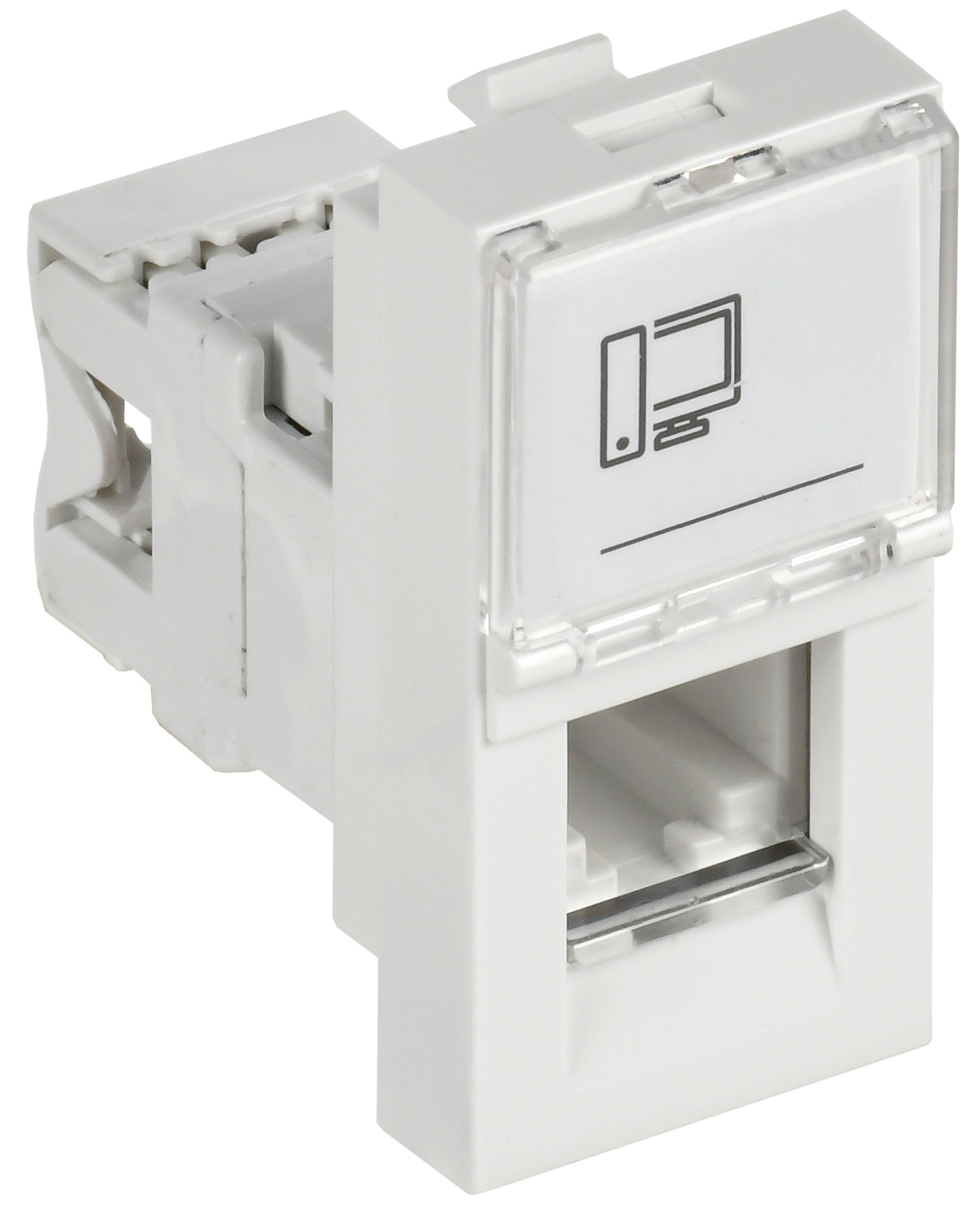 Розетка компьютерная РКИ-10-00-П RJ-45 UTP кат.5e (на 1 модуль) ПРАЙМЕР белая IEK (CKK-40D-RI1-K01)