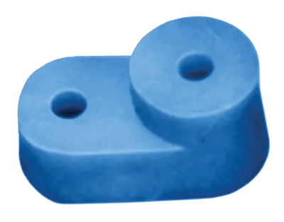Угловой изолятор для "О" шины синий IEK
