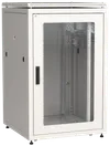 ITK LINEA N Шкаф сетевой 19" 24U 800х800мм стеклянная передняя дверь задняя металлическая серый0