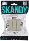 SKANDY Выключатель 3-клавишный 10А SK-V11B бежевый IEK1