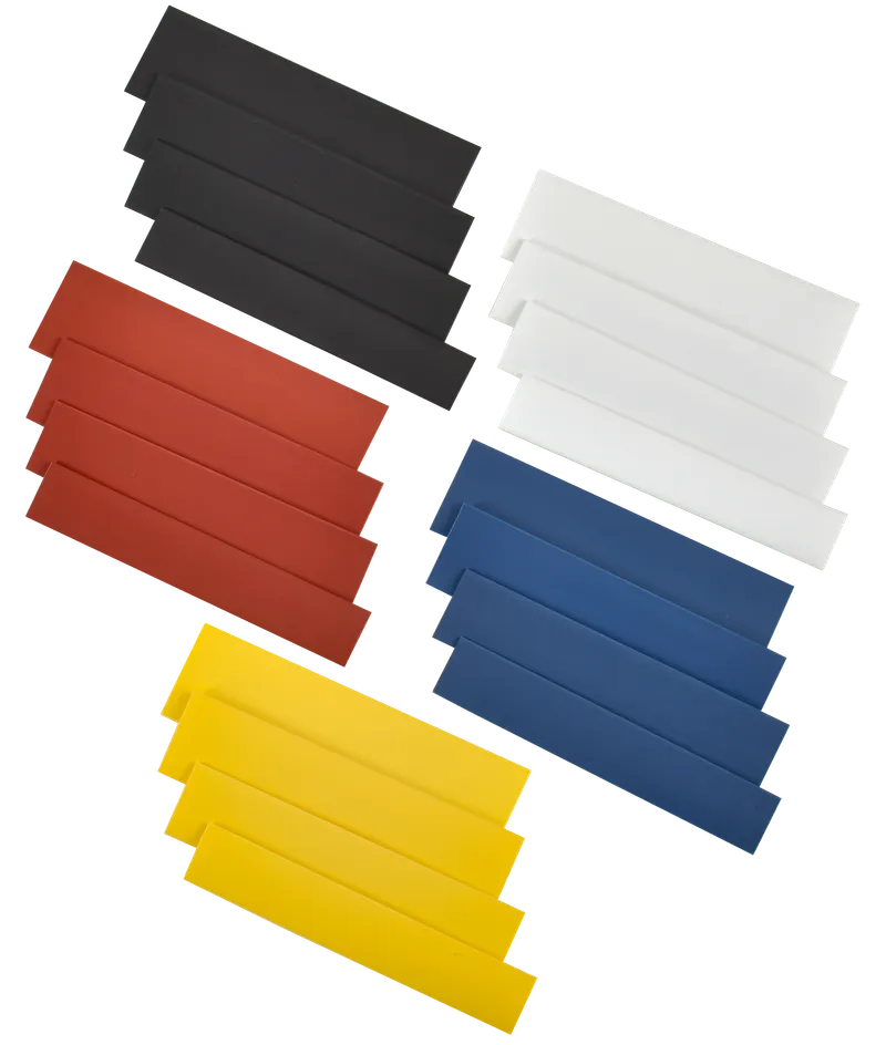 TTU set 8/4, 10/5, 12/6, 14/7 yellow, blue, red, black, white 20x8 cm/pack. IEK