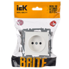 BRITE Розетка 1-местная без заземления без защитных шторок 10А РС10-1-0-БрБ белый IEK1