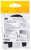 Connector 3pcs. MONO 8mm (JACK5,5-15cm-socket) IEK1