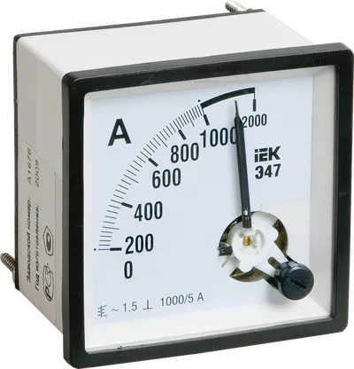 Амперметр аналоговый Э47 1000/5А класс точности 1,5 72х72мм IEK