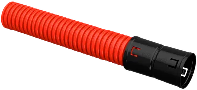Corrugated double-wall HDPE pipe d=50mm red (150 m) IEK with a broach tool