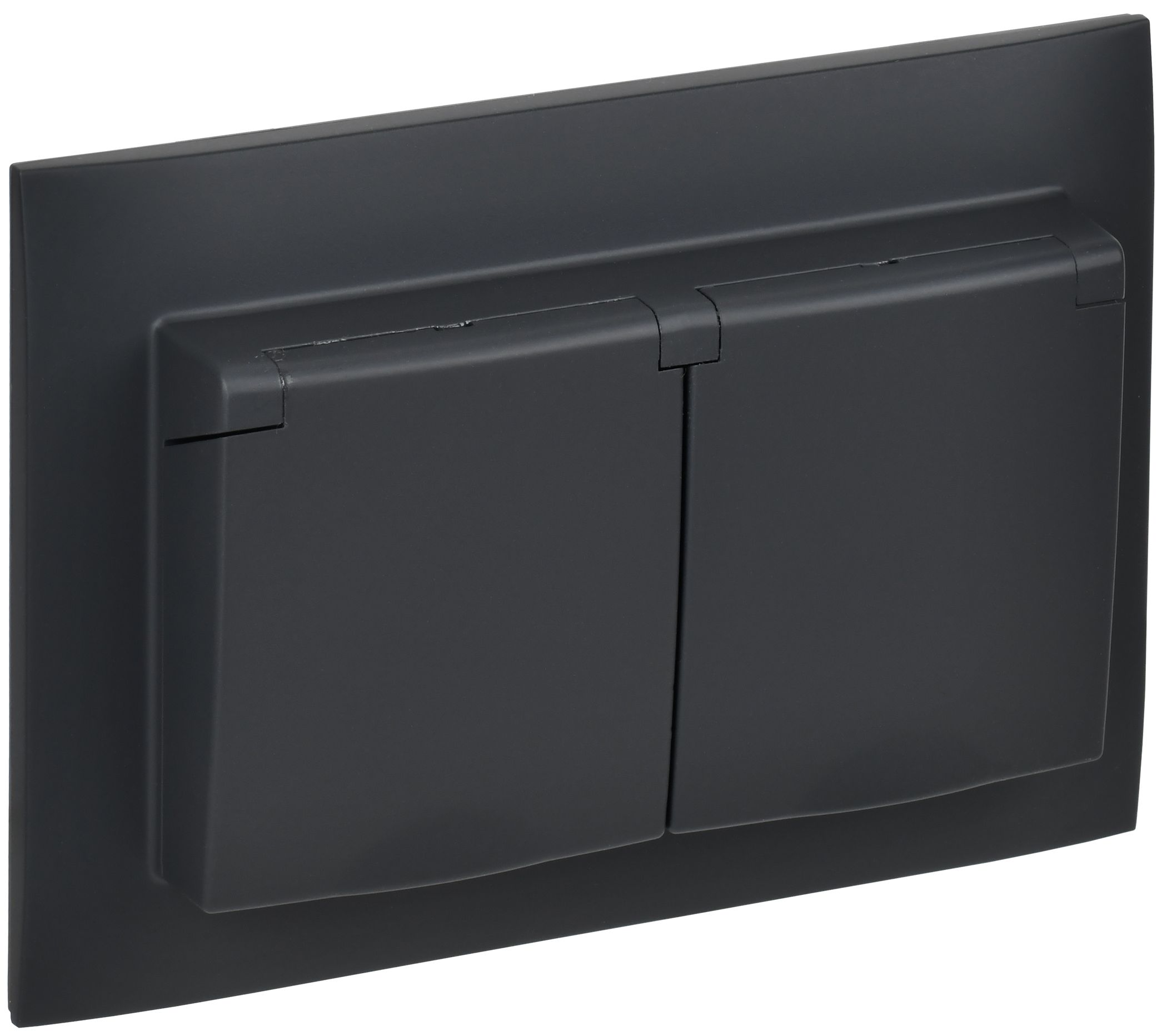 SKANDY Розетка 2-местная и крышкой 16А в сборе IP44 SK-R12G графит IEK (SK-R26-16-44-K53-F)