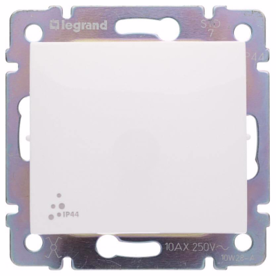 VALENA Выключатель 1-клавишный перекрестный IP44 схема 7 10А белый