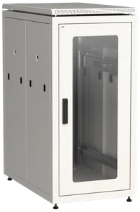 ITK LINEA N Шкаф сетевой 19" 28U 600х1000мм стеклянная передняя дверь серый