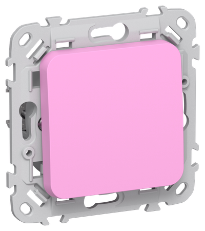 FLITE Выключатель 1-клавишный кнопочный проходной 10А ВС61-2-0-ФлПр пурпурный IEK