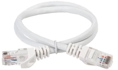 ITK Коммутационный шнур (патч-корд) кат.6 UTP PVC 1м белый