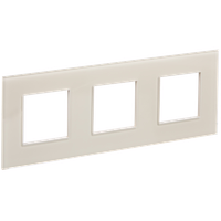 SKANDY Рамка 3-местная SK-F23B стекло беж. IEK