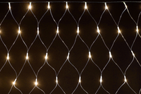 LIGHTING Гирлянда сеть 1,5х1,5м 160 светодиодов теплый белый свет IP20 прозрачный шнур 3м 230В контроллер 8 сцен IEK