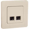 INSPIRIA Розетка компьютерная двойная RJ45 категория 5Е UTP слоновая кость2