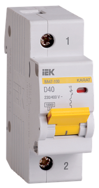 KARAT Автоматический выключатель ВА47-100 1P D 40А 10кА IEK