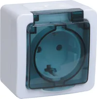 RSb20-3-GPBd socket 1m with grounding contact open installation IP54 (colour cover:smoky) GERMES PLUS