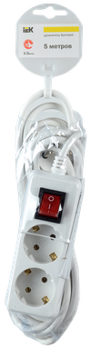 Удлинитель У02К 2 места с заземлением 5м 3х1мм2 16А/250 IEK1