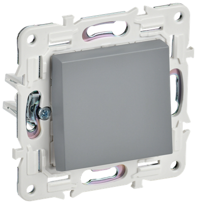 SKANDY Выключатель 1-клавишный кнопочный 10А SK-V14Gr серый IEK