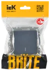 BRITE Выключатель 1-клавишный проходной с индикацией 10А ВС10-1-7-БрМ маренго IEK1