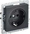 BRITE Socket with ground with shutters 16A PC14-1-0-BrB black IEK0