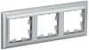 BRITE Frame 3-gang RU-3-Br aluminium/aluminum IEK0